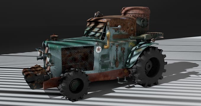 Gig Preview - Do 3d model and texturing of your assets in 3d game like weapon, vehicle, props