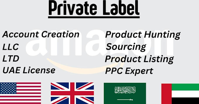 Gig Preview - Do ksa amazon private label store handle