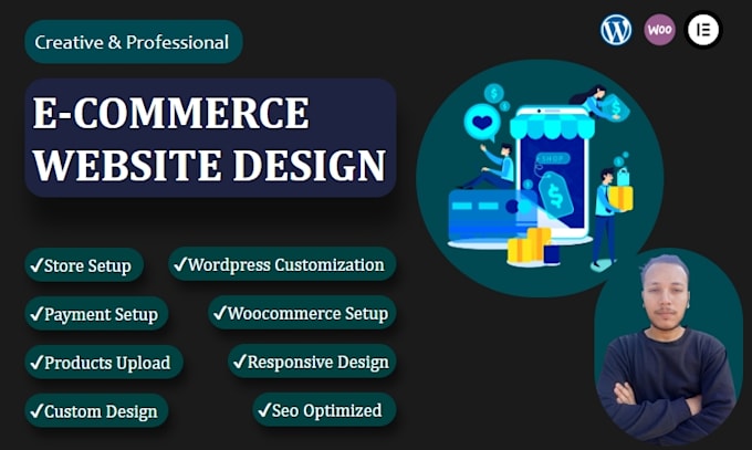 Gig Preview - Build responsive ecommerce website design with woocommerce