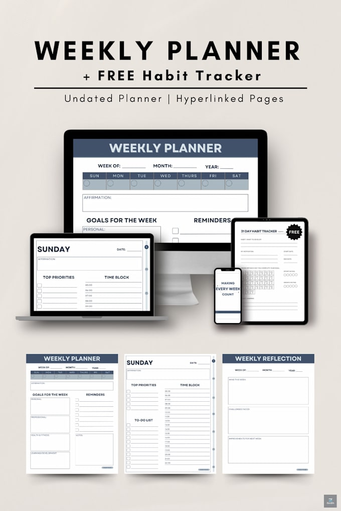 Gig Preview - Create digital planner templates