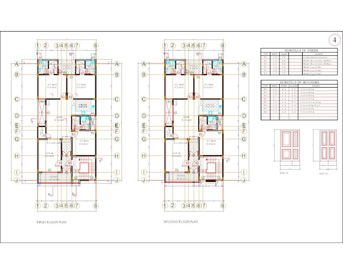 Gig Preview - Do architecture 2d drawings in autocad