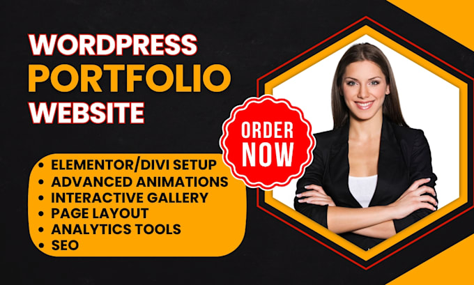 Bestseller - design wordpress portfolio website, landing page with elementor or divi builder