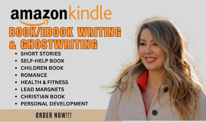 Gig Preview - Be your amazon kindle ebook writer, ghostwriter, ebook writing