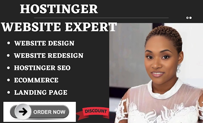 Gig Preview - Hostinger website design hostinger website redesign hostinger website design