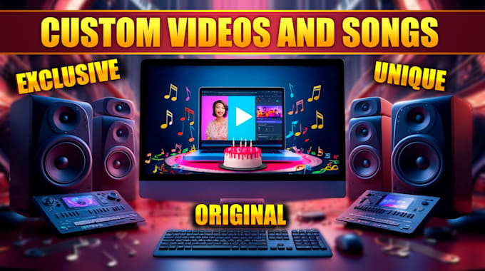 Gig Preview - Do birthday videos with songs all personalized exclusive