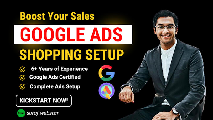 Gig Preview - Setup google ads, shopping ads, display ads for your business