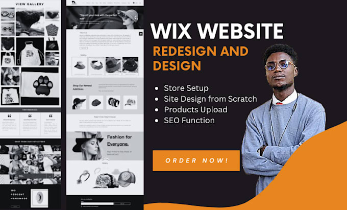 Gig Preview - Wix website redesign wix design store