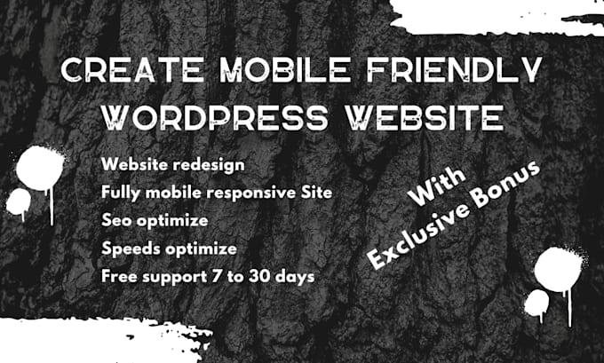 Gig Preview - Create wordpress website fix errors make mobile responsive design landing page