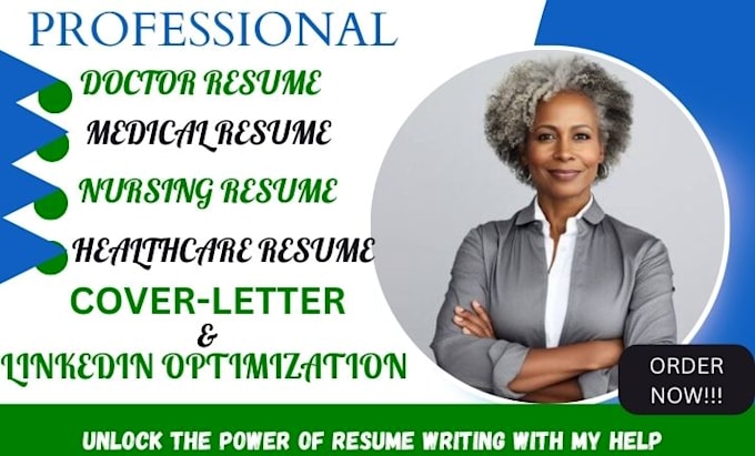 Gig Preview - Craft a medical resume, healthcare resume and resume writing