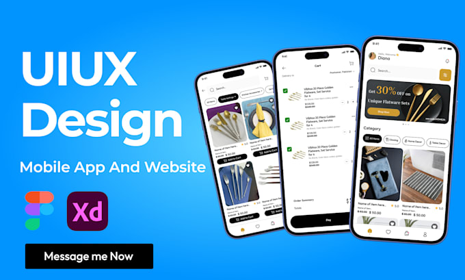 Bestseller - do modern UI UX design for mobile apps and websites in figma