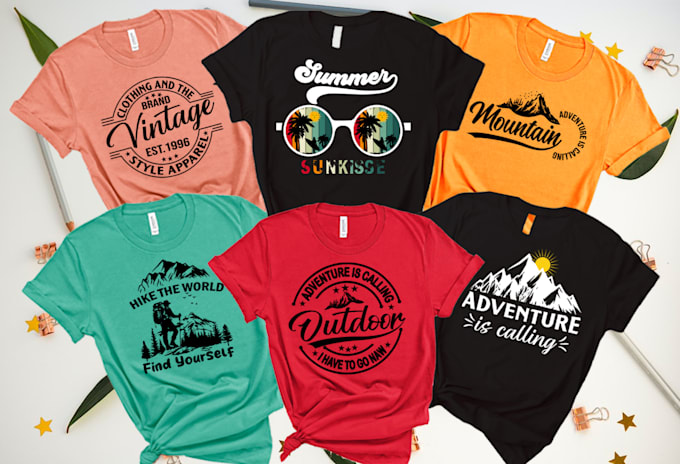 Bestseller - do mountain adventure summer vintage or outdor tshirt design