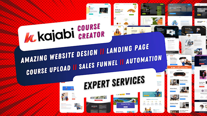 Gig Preview - Build amazing kajabi website, sales funnel landing page, kajabi online course