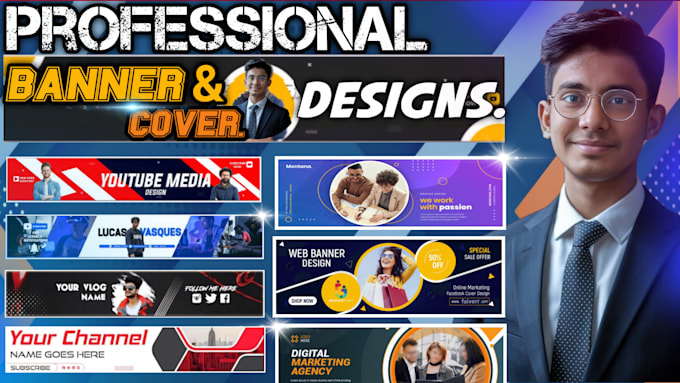 Gig Preview - Custom youtube, facebook banner and profile picture design