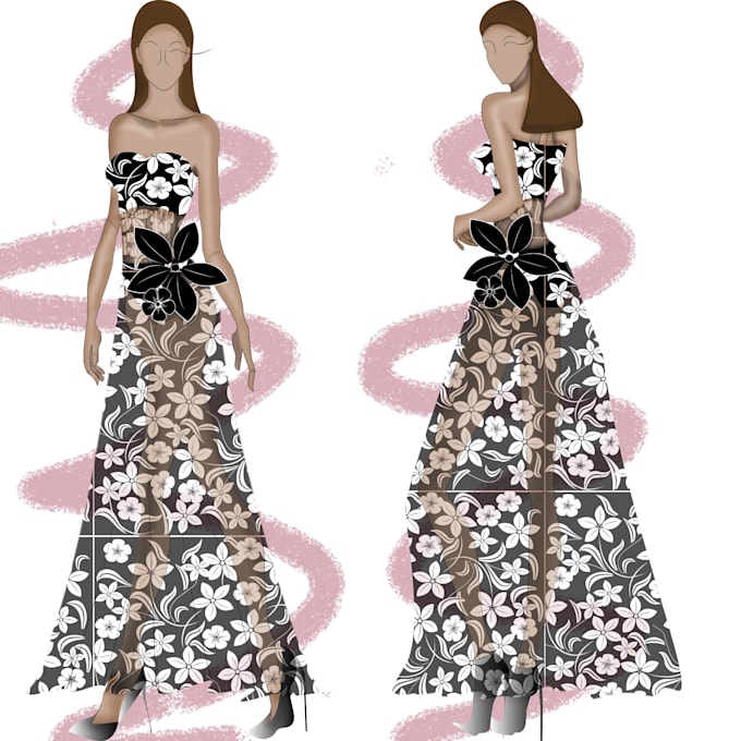 Gig Preview - Turn your fashion dreams into stunning digital illustration on customized based