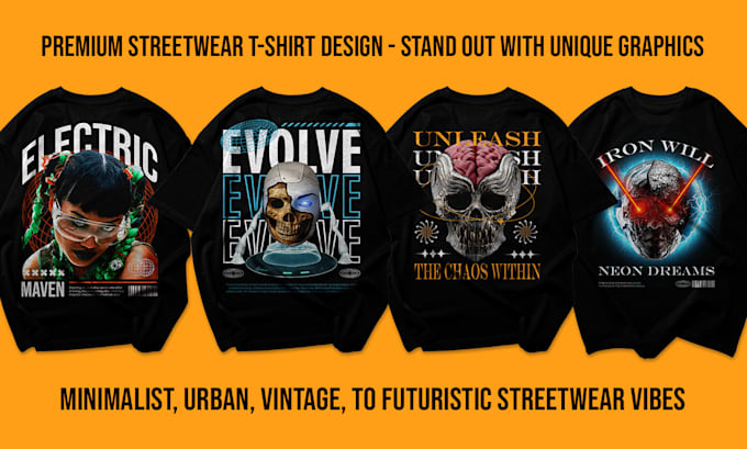 Gig Preview - Design cool premium streetwear with unique graphics