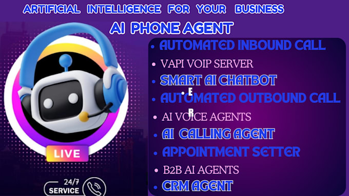 Gig Preview - Build ai saas voice agent callbot ai crm agents twilio vapi voip sip server bots