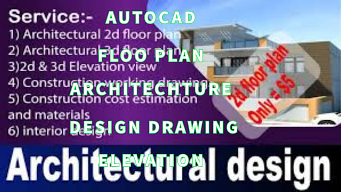 Gig Preview - Draw anything in autocad, PDF, plans, elevations, sections