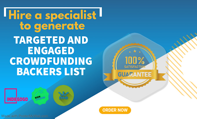 Bestseller - provide targeted and engaged backers list to boost your crowdfunding campaign