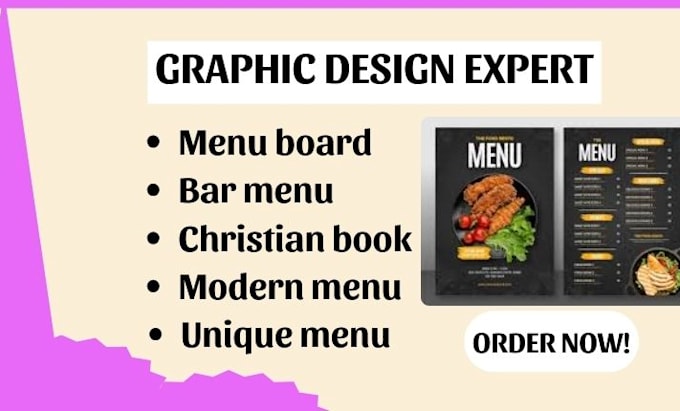 Gig Preview - Design menu board, bar menu, christian book, novel editor, line editor