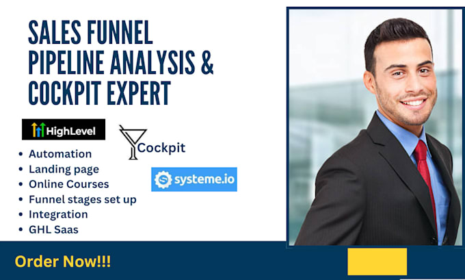 Gig Preview - Be your funnel cockpit expert,setup websites funnels more dm