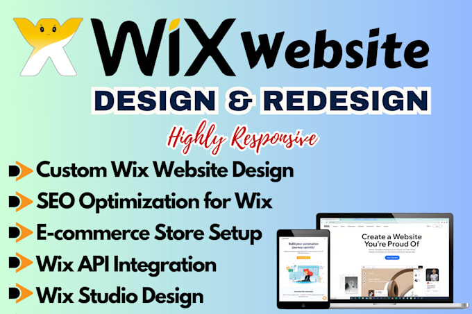 Gig Preview - Wix studio website, wix design wix website development, wix design figma to wix