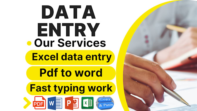 Gig Preview - Do accurate data entry,excel data cleaning, pdf to word