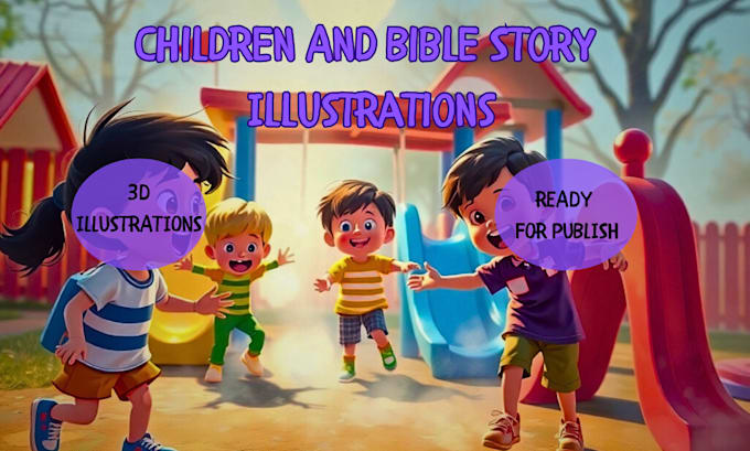 Gig Preview - Do children book illustration, bible illustration, christian story illustration