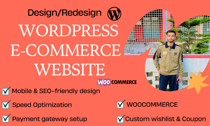 Gig Preview - Create and redesign wordpress ecommerce website