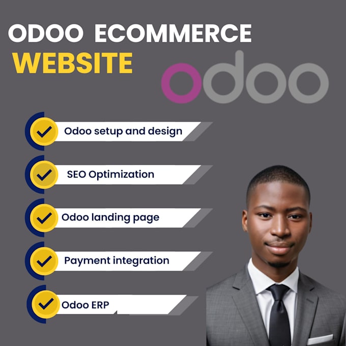 Gig Preview - Do odoo ecommerce website quickbooks integration erp customization landing page