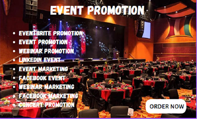 Gig Preview - Promote eventbrite, conference, linkedin event, webinar, event marketing