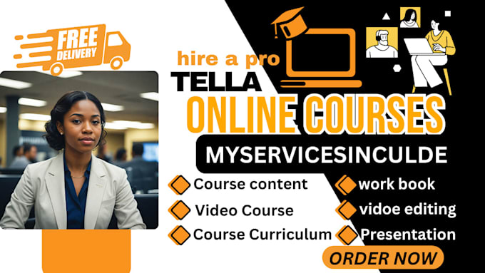 Gig Preview - Create and design professional online courses