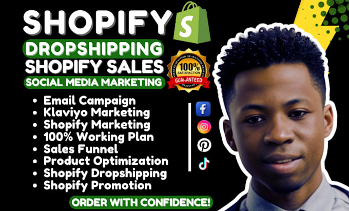 Gig Preview - Boost shopify sales shopify dropshipping store promotion ecommerce marketing ads