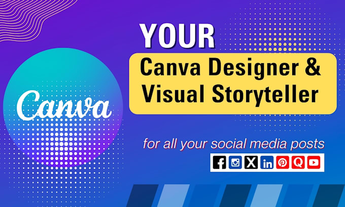 Gig Preview - Be your editable canva designer for your social media post