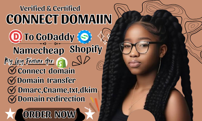 Gig Preview - Connect domain transfer or redirect domain to shopify godaddy systeme io wix