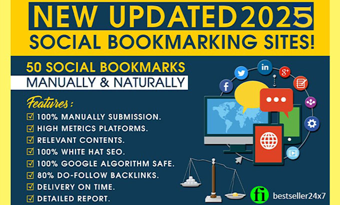 Gig Preview - Manually create high quality social bookmarks seo backlinks