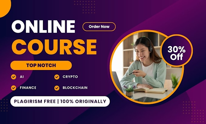 Gig Preview - Create online course content on crypto, online earning, ai earning