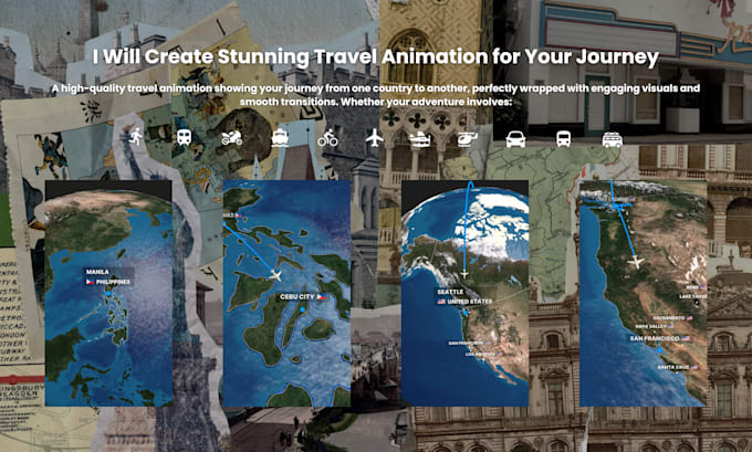 Bestseller - create custom travel animations for your journey across multiple countries