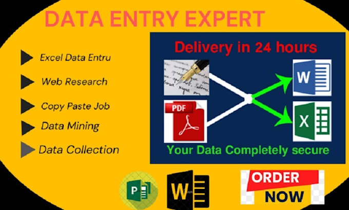 Bestseller - do data entry and PDF to excel or word conversion