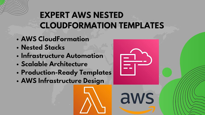 Gig Preview - Write nested AWS cloudformation template for you r infrastructure and network