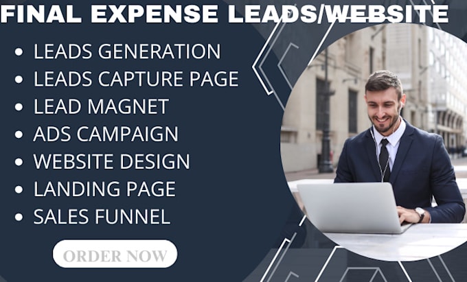 Gig Preview - Final expense leads, burial insurance leads, final expense landing page website