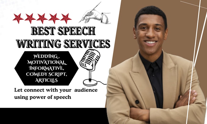 Gig Preview - Write informative and motivational speeches, blog articles, comedy script