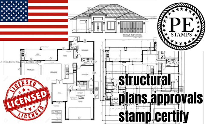 Gig Preview - Review stamp as licensed civil, structural engineer in california and georgia