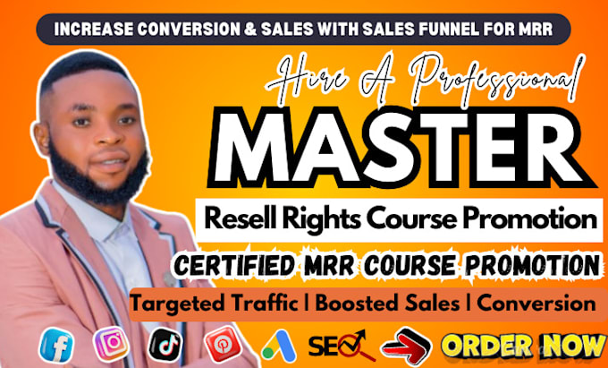 Gig Preview - Boost master resell rights courses sales with email marketing for passive income