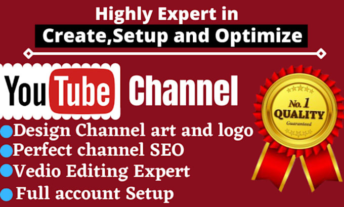 Bestseller - youtube channel create and setup full seo