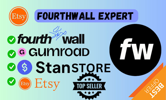 Gig Preview - Fourthwall, stanstore, gumroad for etsy print on demand, etsy digital product