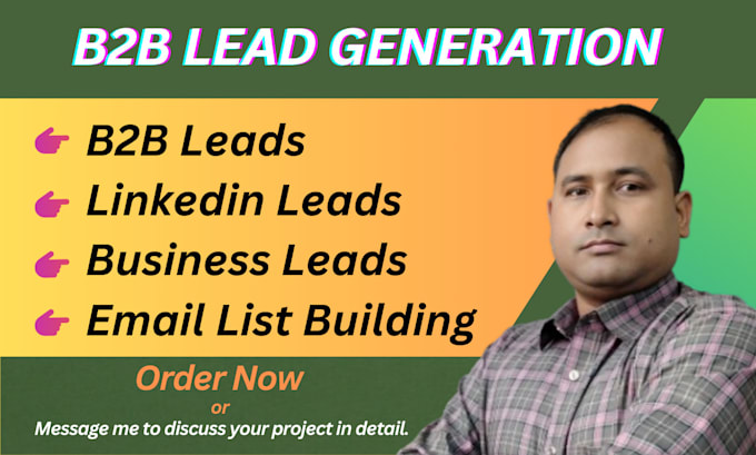 Gig Preview - Do b2b lead generation, linkedin lead and prospect list building