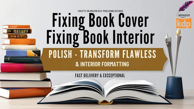 Gig Preview - Fix book cover, resize book cover, paperback book cover, fix book interior