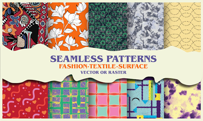 Gig Preview - Design seamless patterns for fashion or products