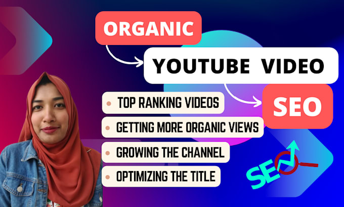 Gig Preview - Do organic youtube video SEO for top ranking and growing