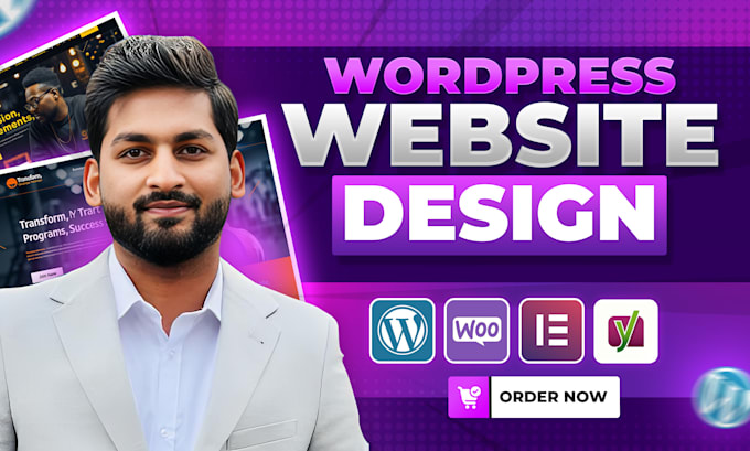 Gig Preview - Create wordpress website design and development theme install customization